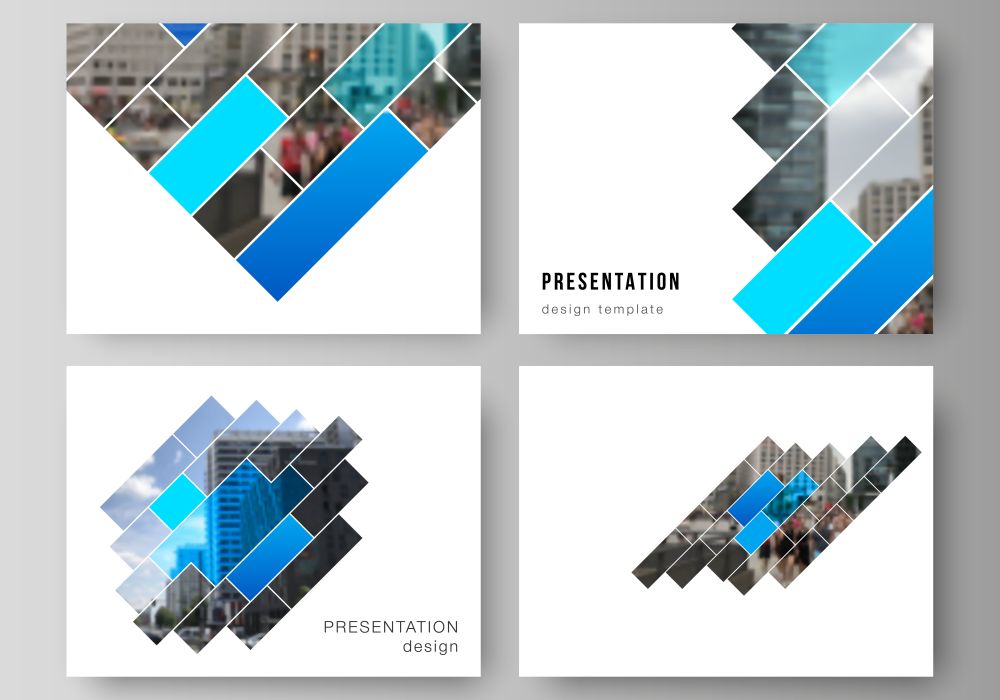 The minimalistic abstract vector illustration of the editable layout of the presentation slides design business templates. Abstract geometric pattern creative modern blue background with rectangles. The minimalistic abstract vector illustration of the editable layout of the presentation slides design business templates. Abstract geometric pattern creative modern blue background with rectangles.