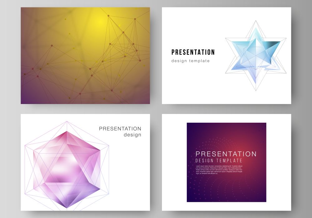 The minimalistic abstract vector layout of the presentation slides design business templates. 3d polygonal geometric modern design abstract background. Science or technology vector illustration. The minimalistic abstract vector layout of the presentation slides design business templates. 3d polygonal geometric modern design abstract background. Science or technology vector illustration.
