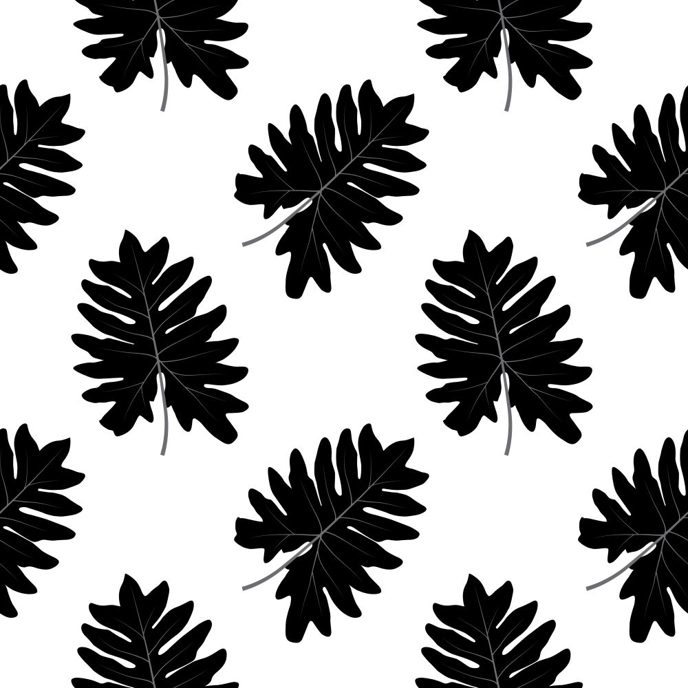Silhouette of leaf Trees on White Background. Seamless pattern. Vector Illustration. EPS10. Silhouette of leaf Trees on White Background. Seamless pattern. Vector Illustration
