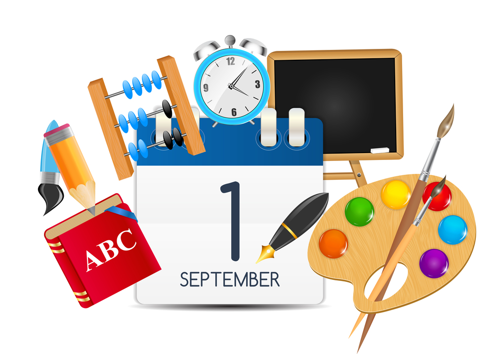 Calendar Icon of 1 September. Vector Illustration EPS10. Calendar Icon of 1 September. Vector Illustration
