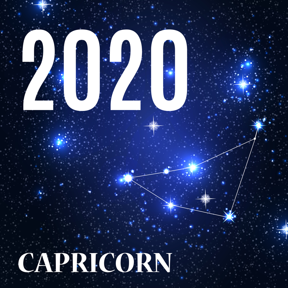 Symbol: Capricorn Zodiac Sign with the New Year and Christmas 2020. Vector Illustration. EPS10. Symbol: Capricorn Zodiac Sign with the New Year and Christmas 2020. Vector Illustration
