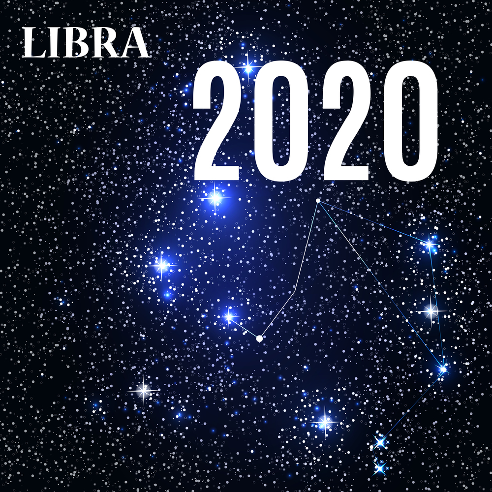 Symbol: Libra Zodiac Sign with the New Year and Christmas 2020. Vector Illustration. EPS10. Symbol: Libra Zodiac Sign with the New Year and Christmas 2020. Vector Illustration