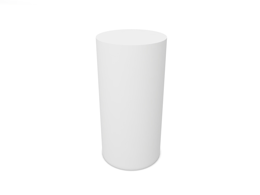 Packaging cylinder on a white background. 3d render illustration.. Packaging cylinder on a white background.