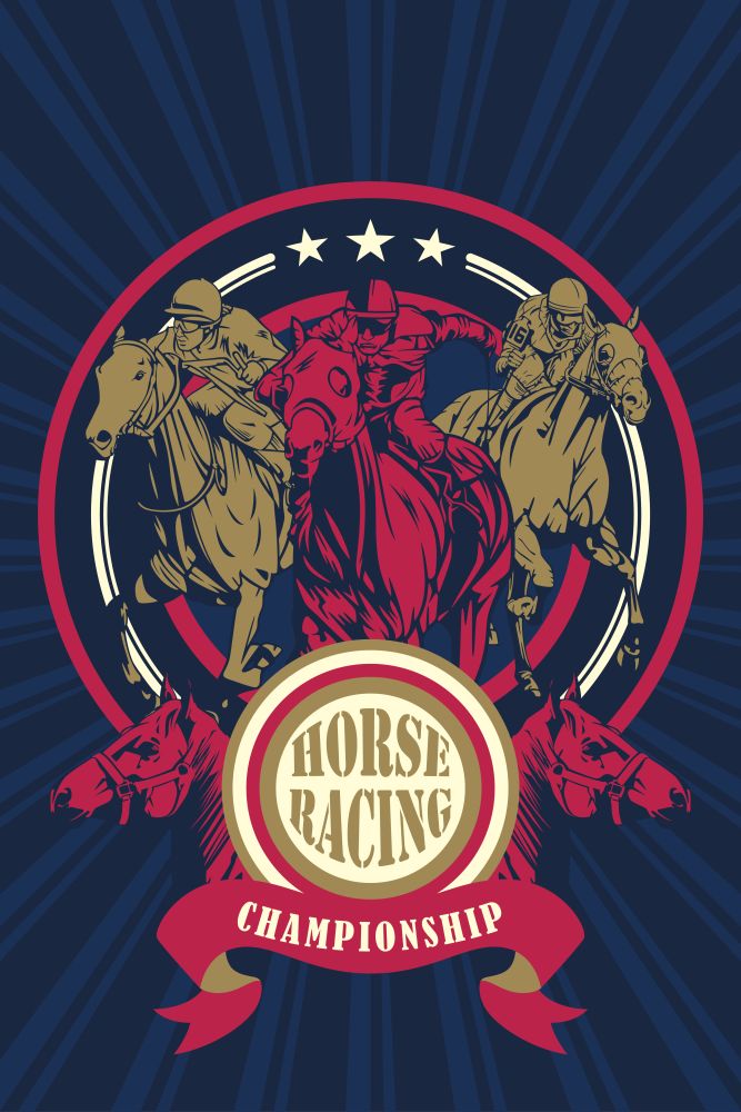 A vector illustration of Horse Racing Championship Poster