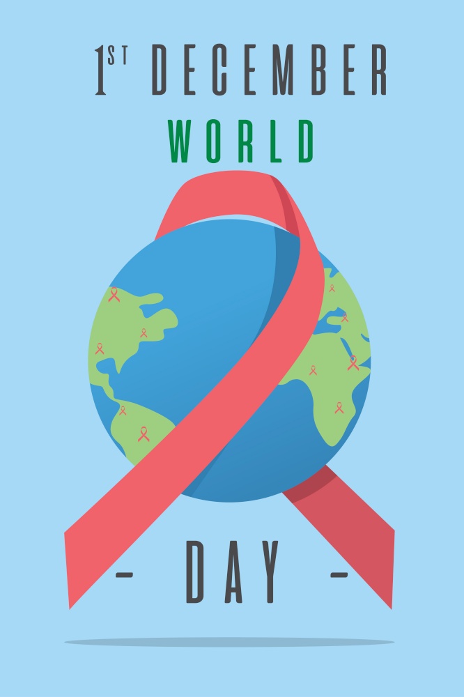 A vector illustration of World AIDS Day Poster