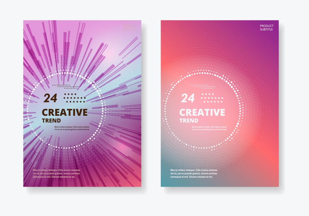 Modern abstract covers with gradient shapes and ray composition design.. Modern abstract covers with gradient shapes and ray composition design