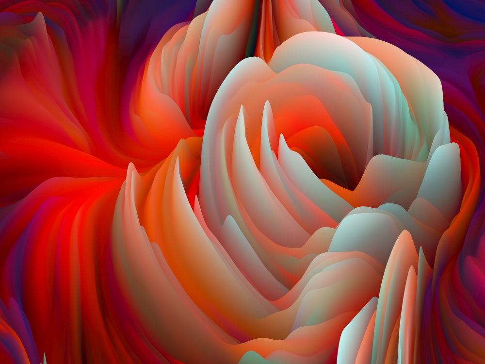 Twisted Paint. Dimensional Wave series. Backdrop composed of Swirling Color Texture. 3D Rendering of random turbulence on the topic of art, creativity and design