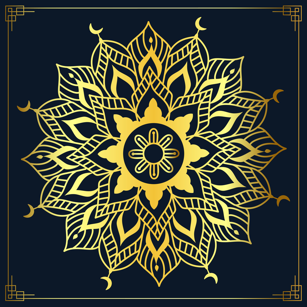 Ramadan kareem background with mandala ornament. Ethnic style luxury mandala background