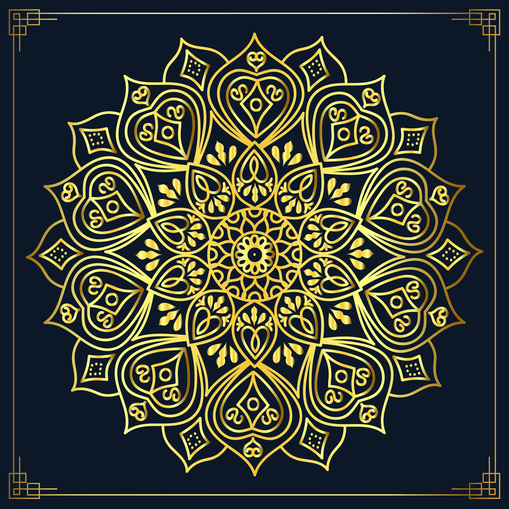 Ramadan kareem background with mandala ornament. Ethnic style luxury mandala background