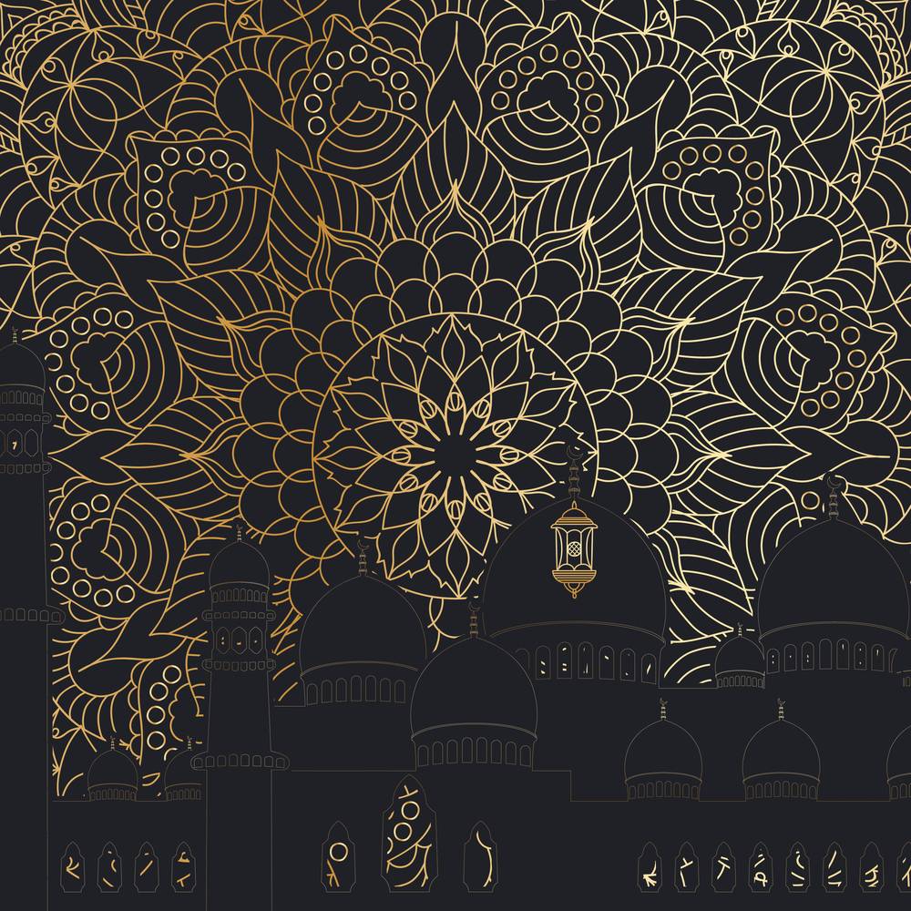 Islamic calligraphy design ramadan lanterns