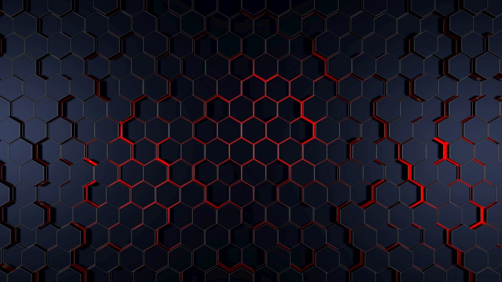 Abstract honeycomb background. 3D illustration. Abstract honeycomb background