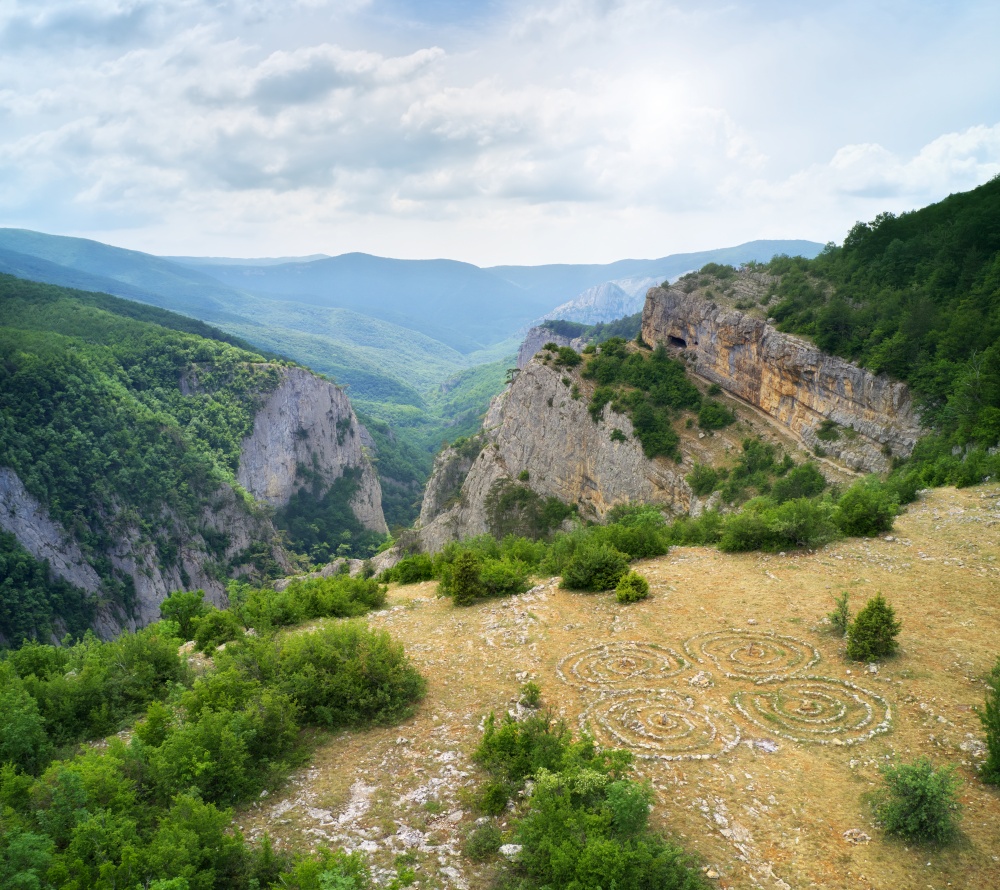 Grand Canyon of Crimea. Aerial nature scenic landscape.