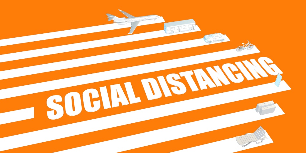Social Distancing for Post Pandemic Recovery Concept. Social Distancing