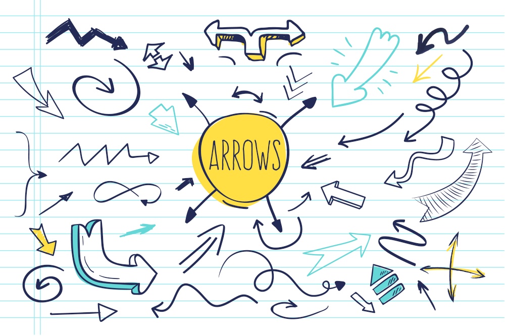 arrow doodle set