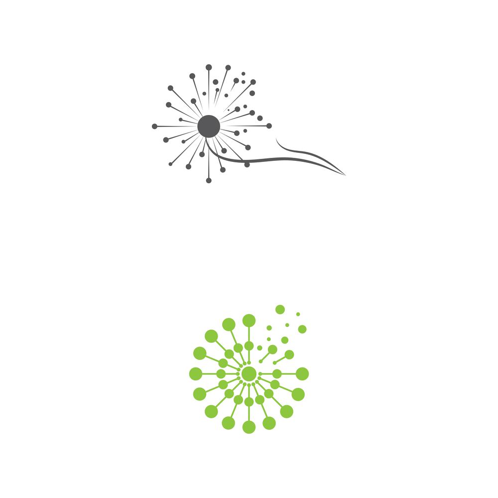Dandelion icon Vector Illustration design Logo template