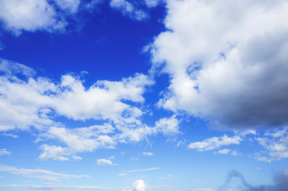 Blue sky and clouds with the background.