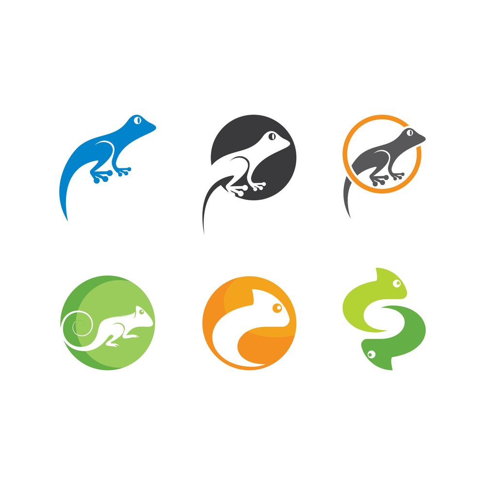 Lizard logo vector illustration template