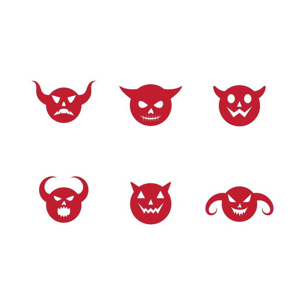 set of Devil logo ilustration vector template