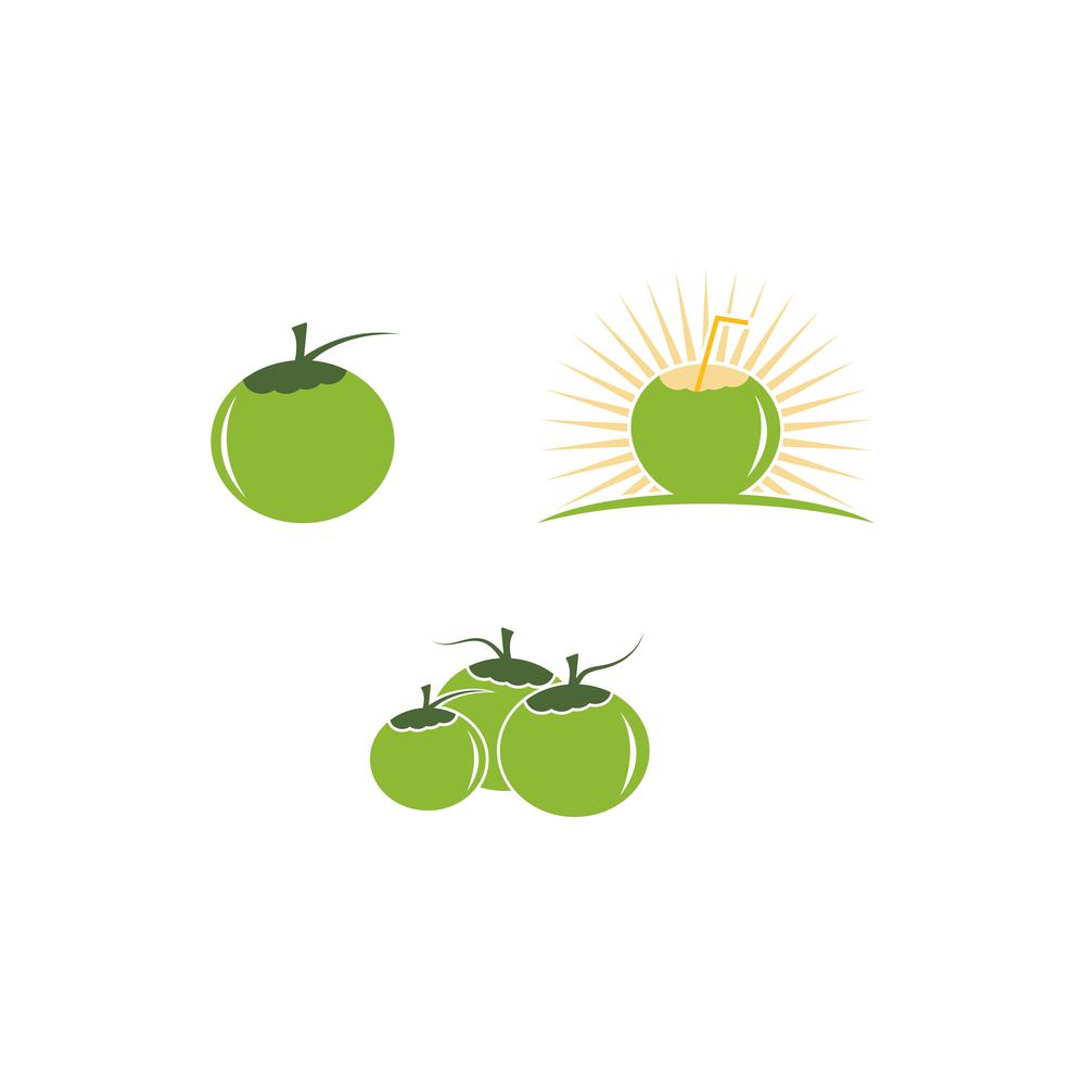 Coconut fruits vector ilustration design