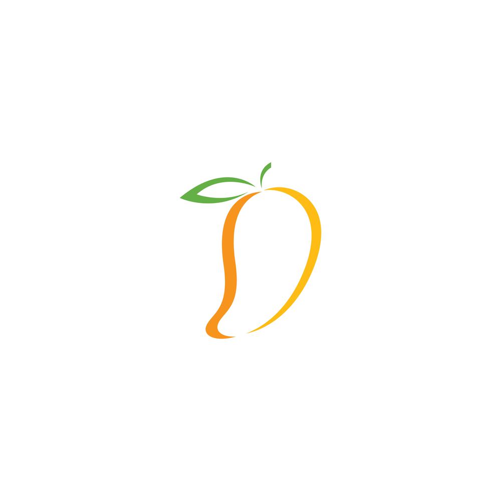 Mango logo flat design vector template