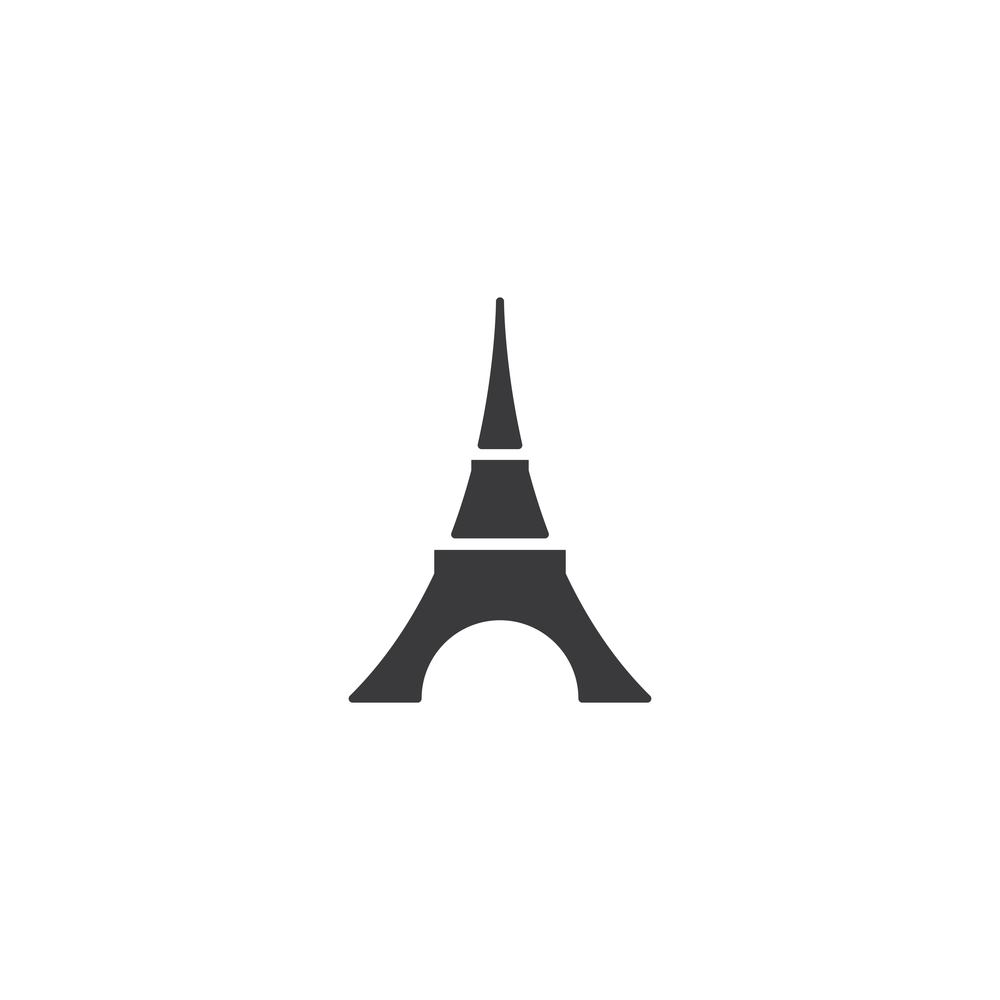 Eifel Tower ilustration vector template flat design