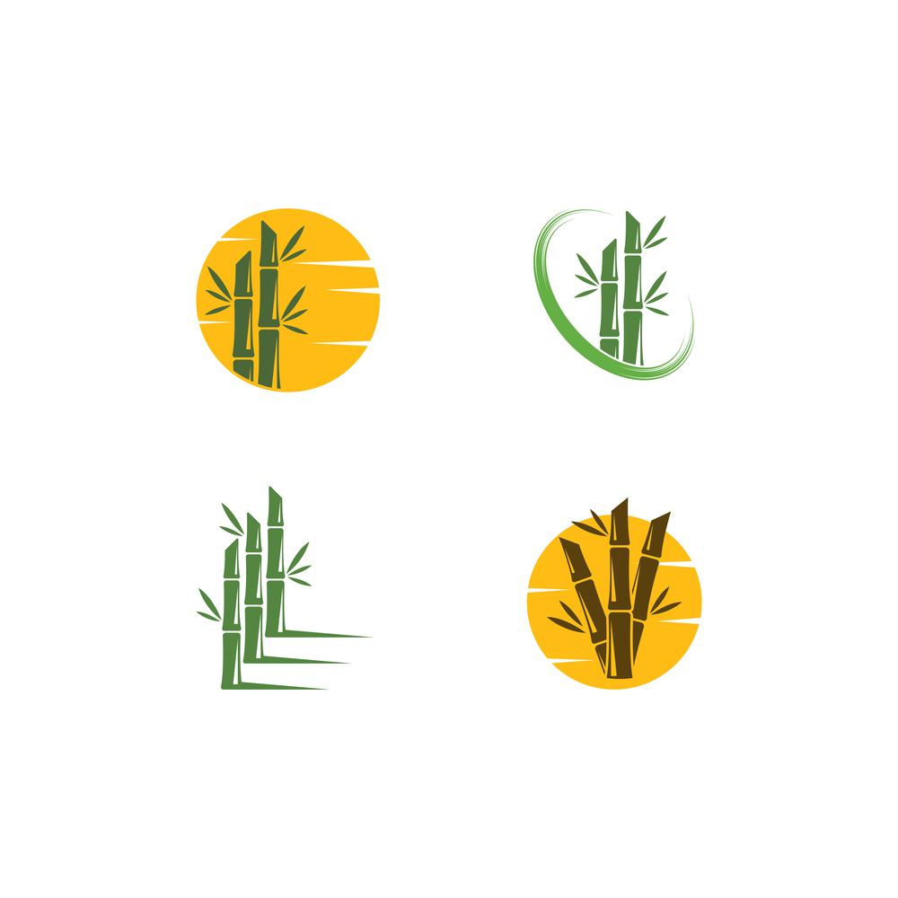 Bamboo tree logo ilustration vector template
