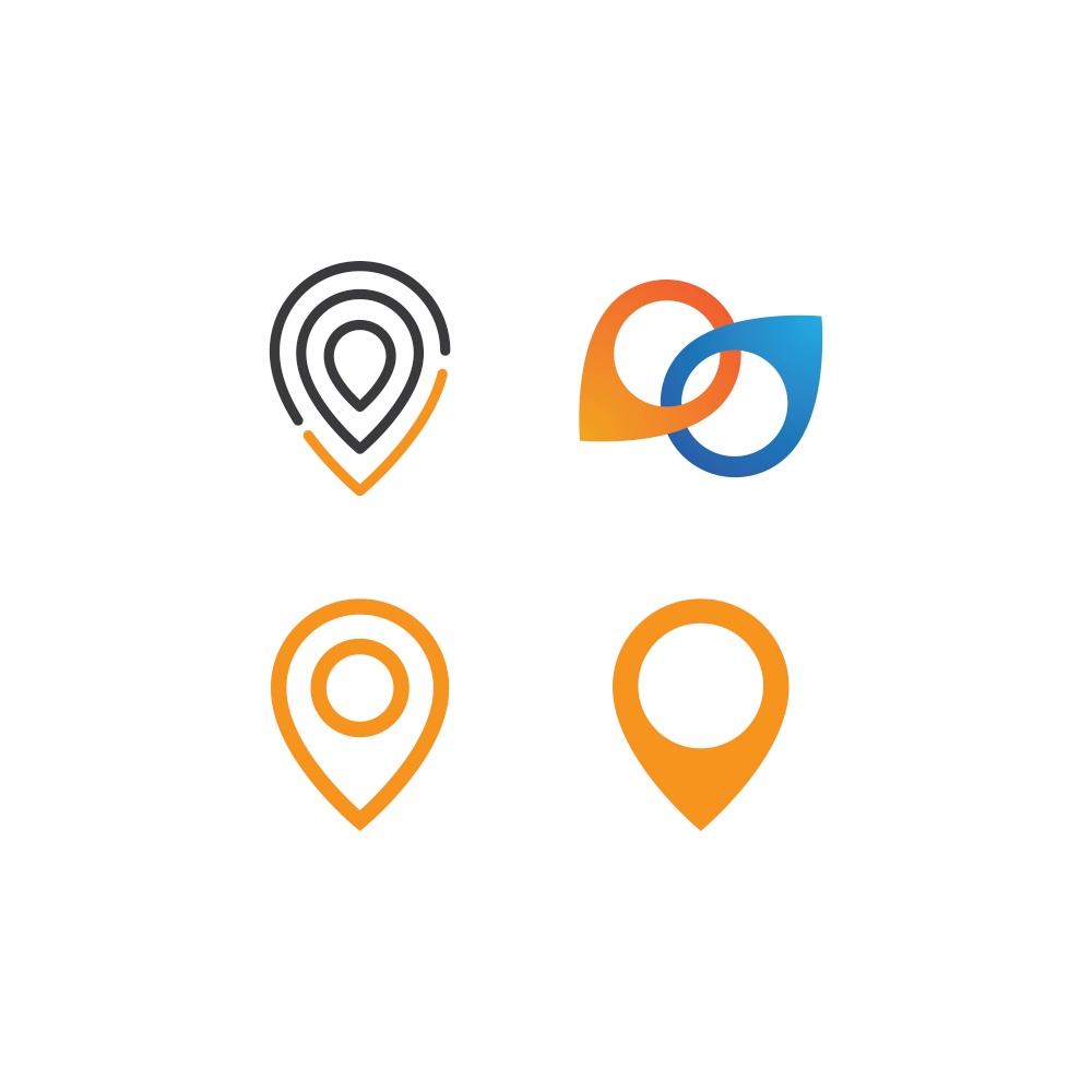 Location point icon vector template