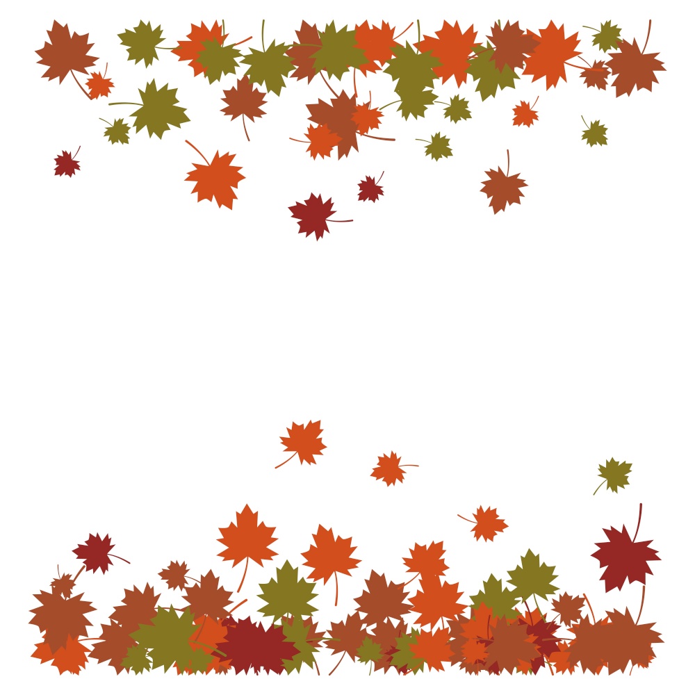 Autumn Leaf background template vector illustration