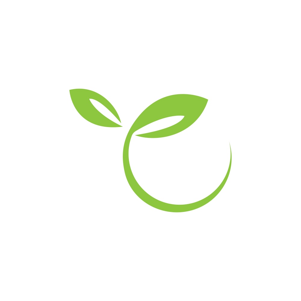 Green leaf logo illustration nature element vector