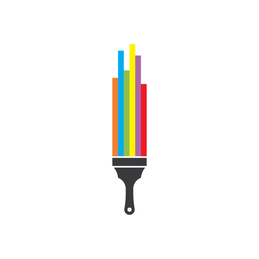 Rainbow illustration logo vector template