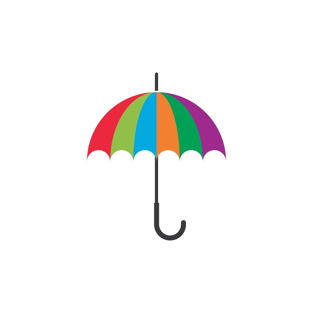 Umbrella illustration logo concept vector template