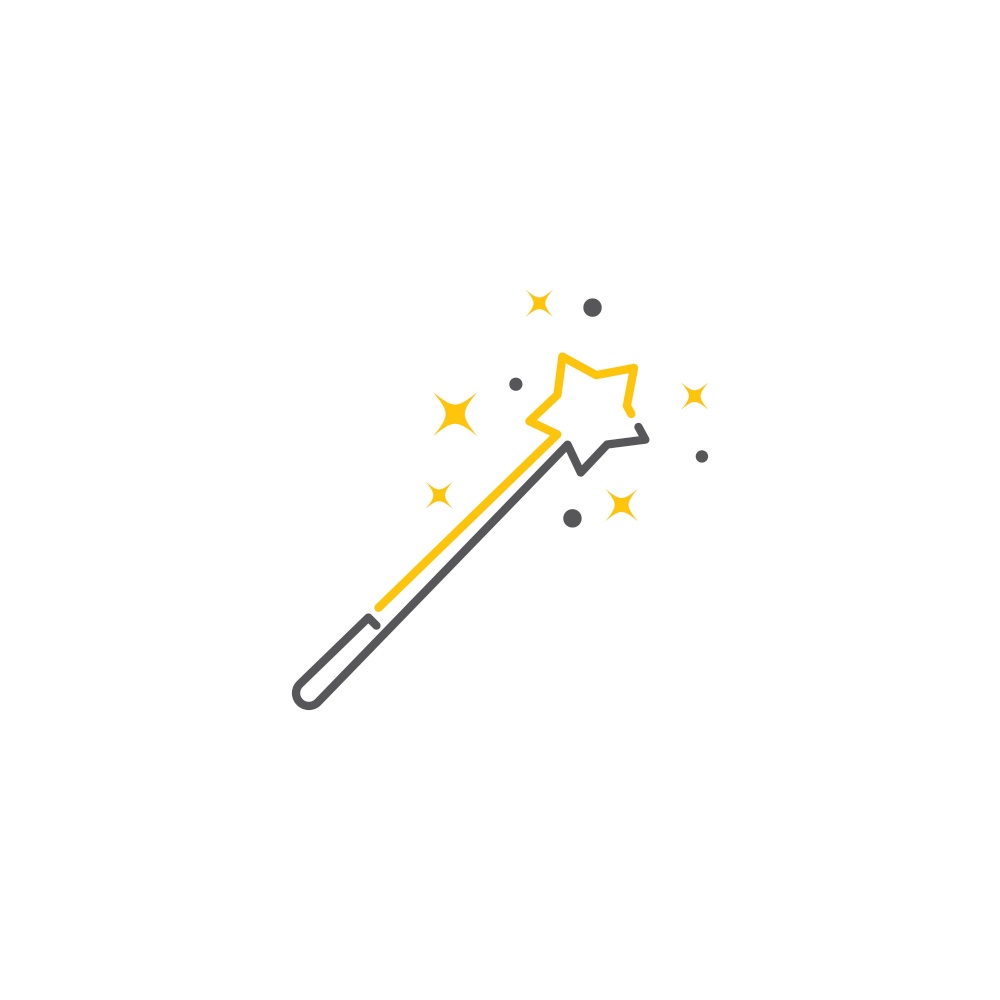 Wand Magic stick icon vector template