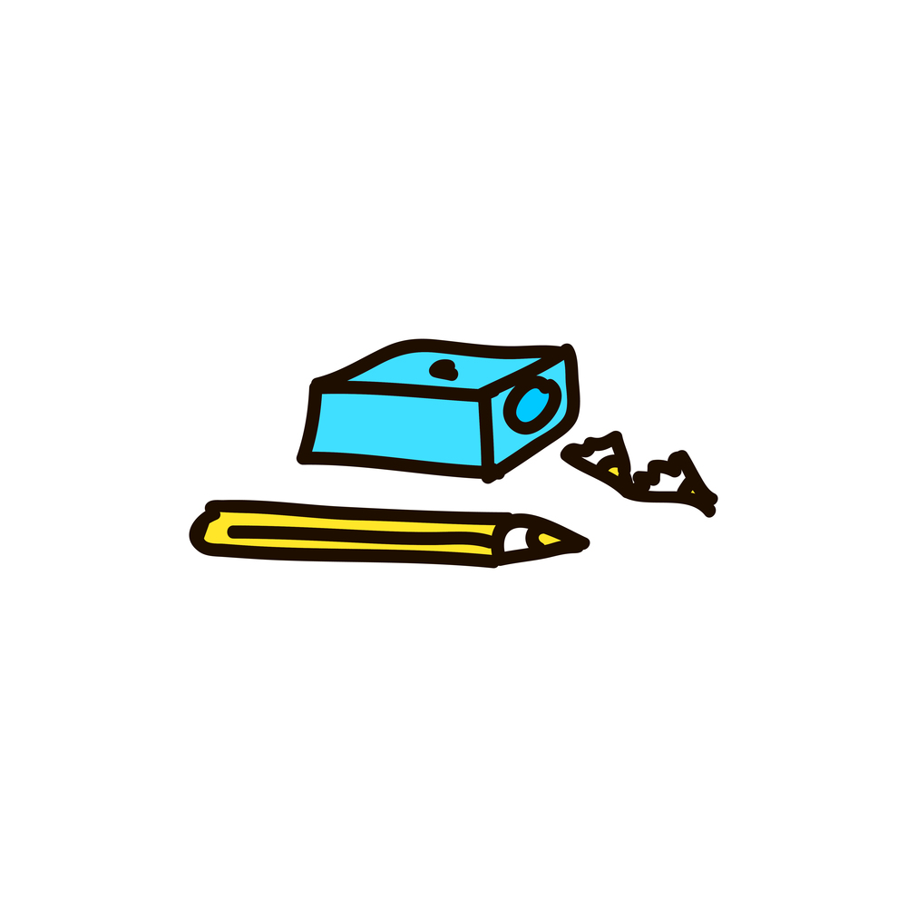 pencil and sharpener Graduation cap flat style colored cartoon ink pen Icon vector illustration Vector illustration for web logo. pencil and sharpener Graduation cap flat style colored cartoon ink pen Icon vector illustration Vector illustration for web