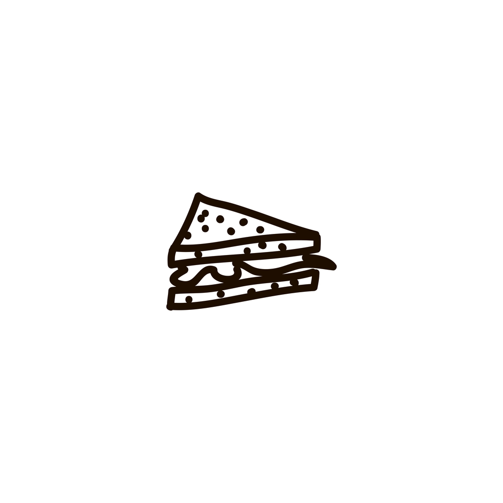 sandwich icon illustration isolated cartoon ink pen Icon sketch style Vector illustration for web logo. sandwich icon illustration isolated vector sign symbol