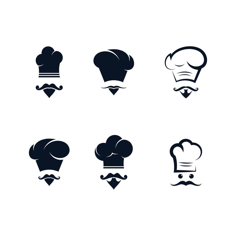 Chef vector icon set illustration design