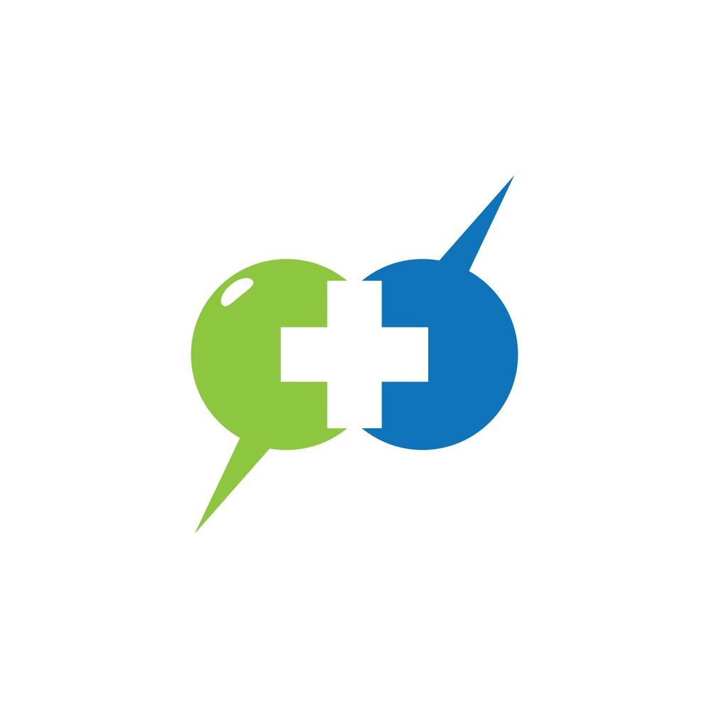 Chat health symbol illustration