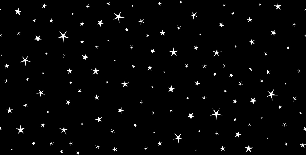 White stars over black background pattern design.