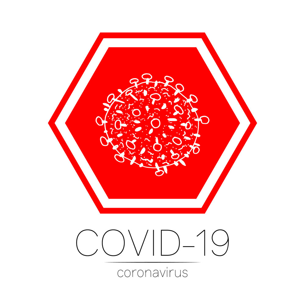 2019-nCoV bacteria isolated on white background. Coronavirus in red STOP sign vector Icon. COVID-19 bacteria corona virus disease . SARS pandemic concept symbol. Pandemic. Human health medical.. 2019-nCoV bacteria isolated on white background. Coronavirus in red STOP sign vector Icon. COVID-19 bacteria corona virus disease . SARS pandemic concept symbol. Pandemic. Human health medical
