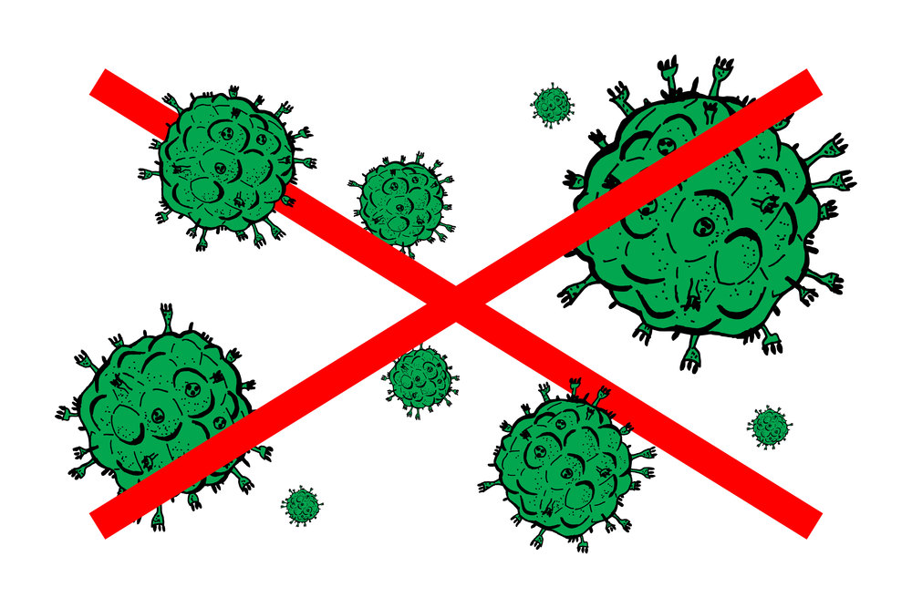 Set of 2019-nCoV bacteria on white background. Coronavirus vector Icon with red cross. COVID-19 bacteria corona virus disease sign. SARS pandemic concept symbol. Pandemic. Human health and medical. Set of 2019-nCoV bacteria on white background. Coronavirus vector Icon with red cross. COVID-19 bacteria corona virus disease sign. SARS pandemic concept symbol. Pandemic. Human health and medical.