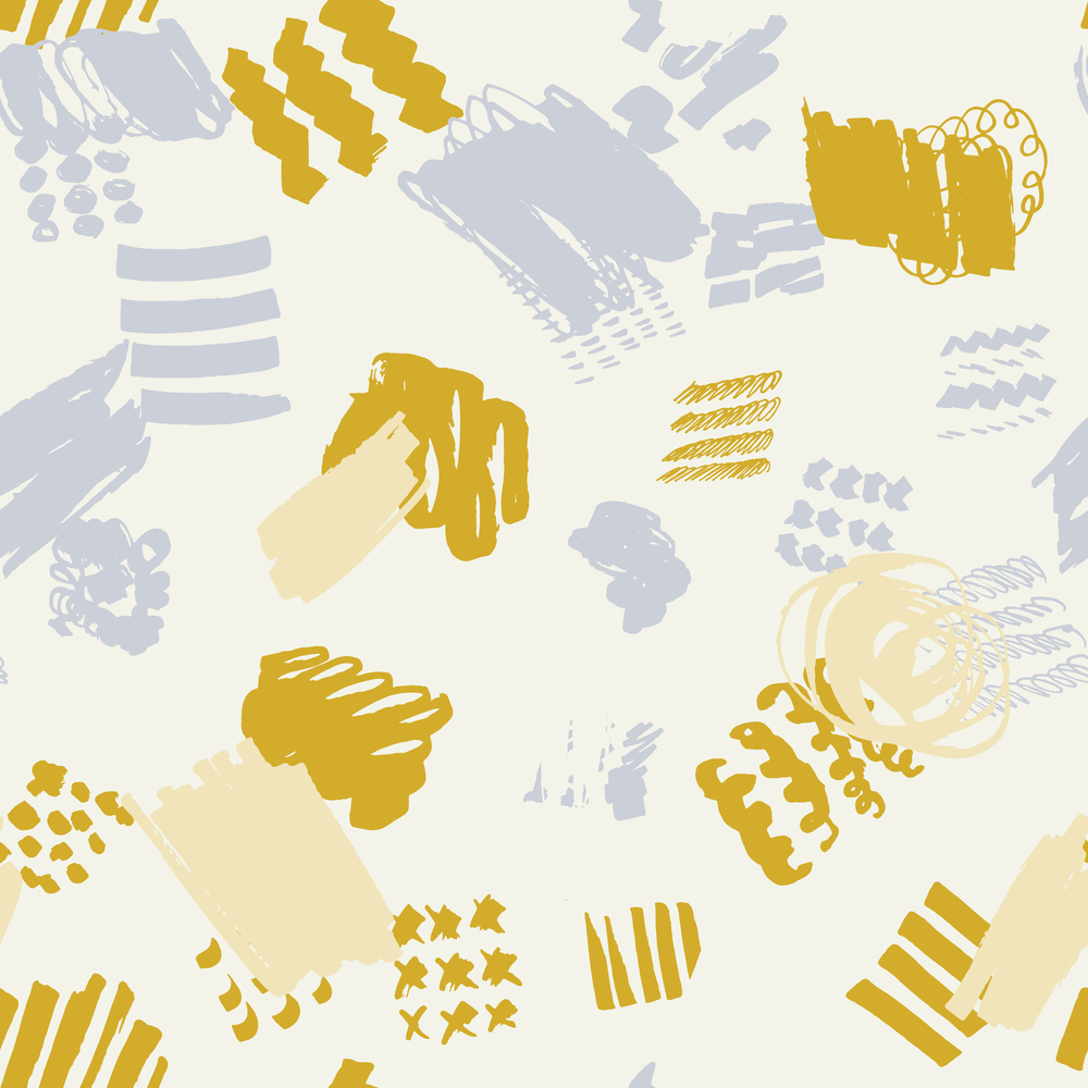 Mustard and grey on cream color modern seamless pattern with hand drawn texture ethnic background. Design for wrapping paper, wallpaper, fabric print, backdrop. Vector illustration.. Mustard and grey on cream color modern seamless pattern with hand drawn texture ethnic background.