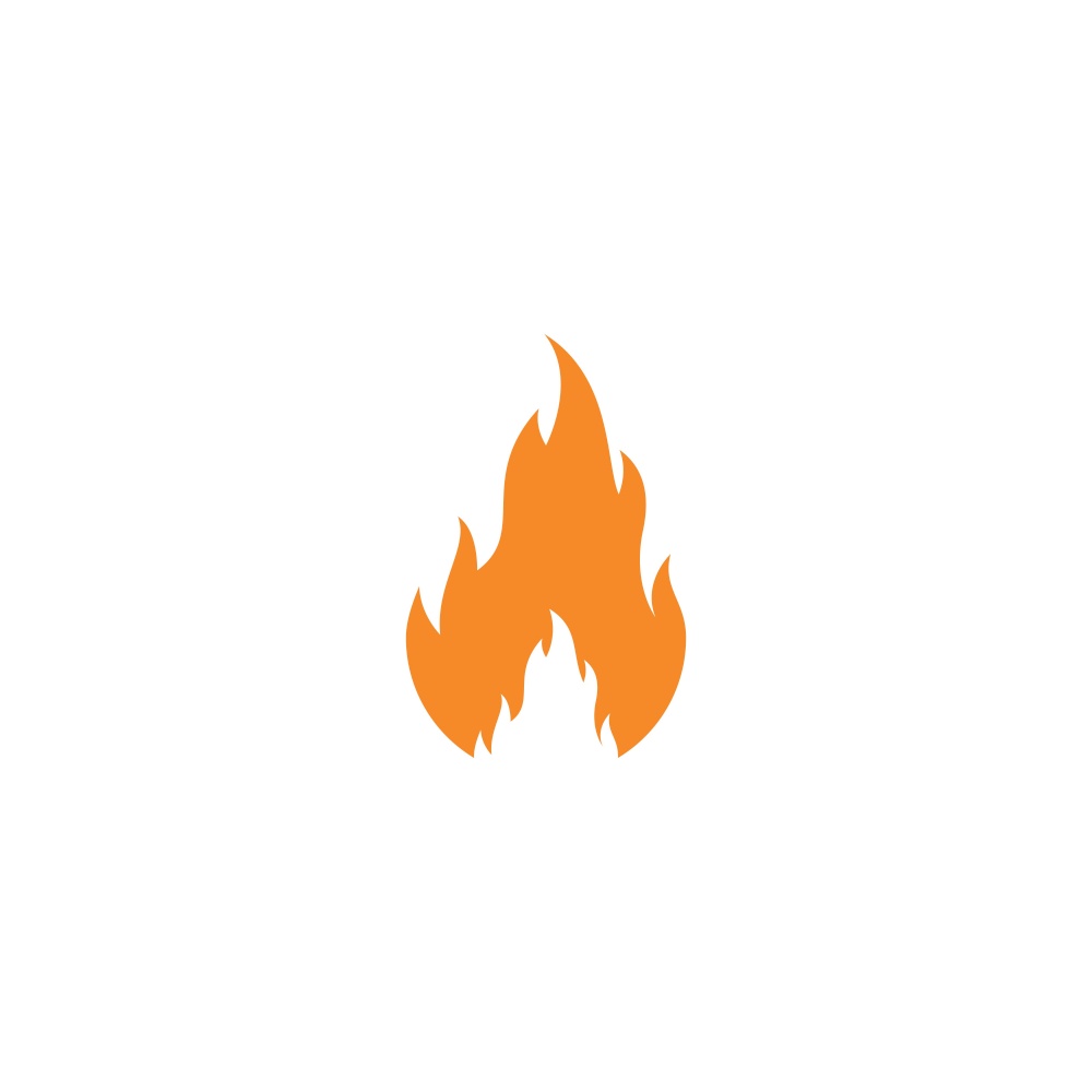Fire flame Template vector icon Oil, gas and energy concept