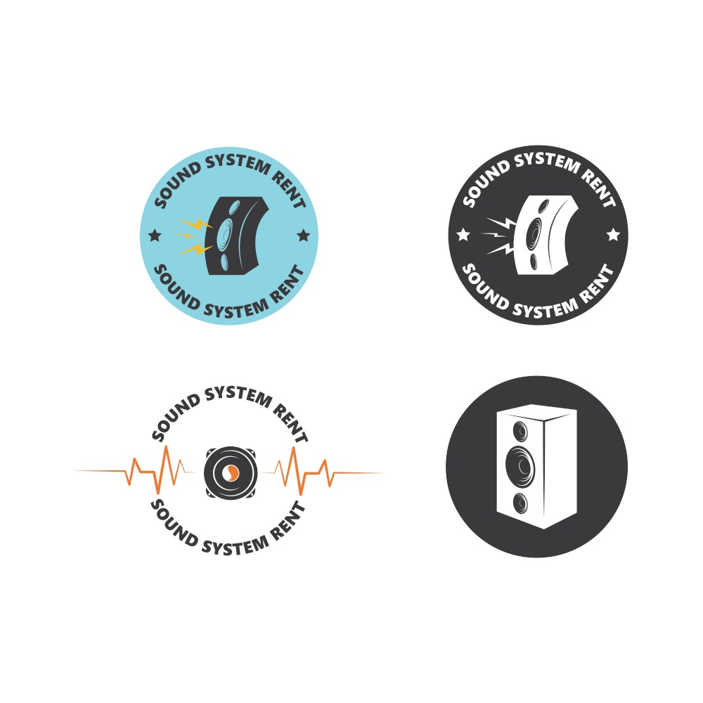 speaker icon vector illustration design template