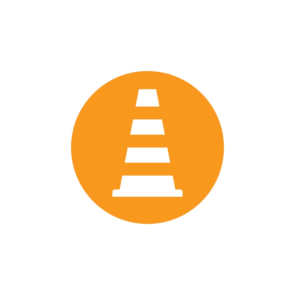 traffic cone vector illustration design template