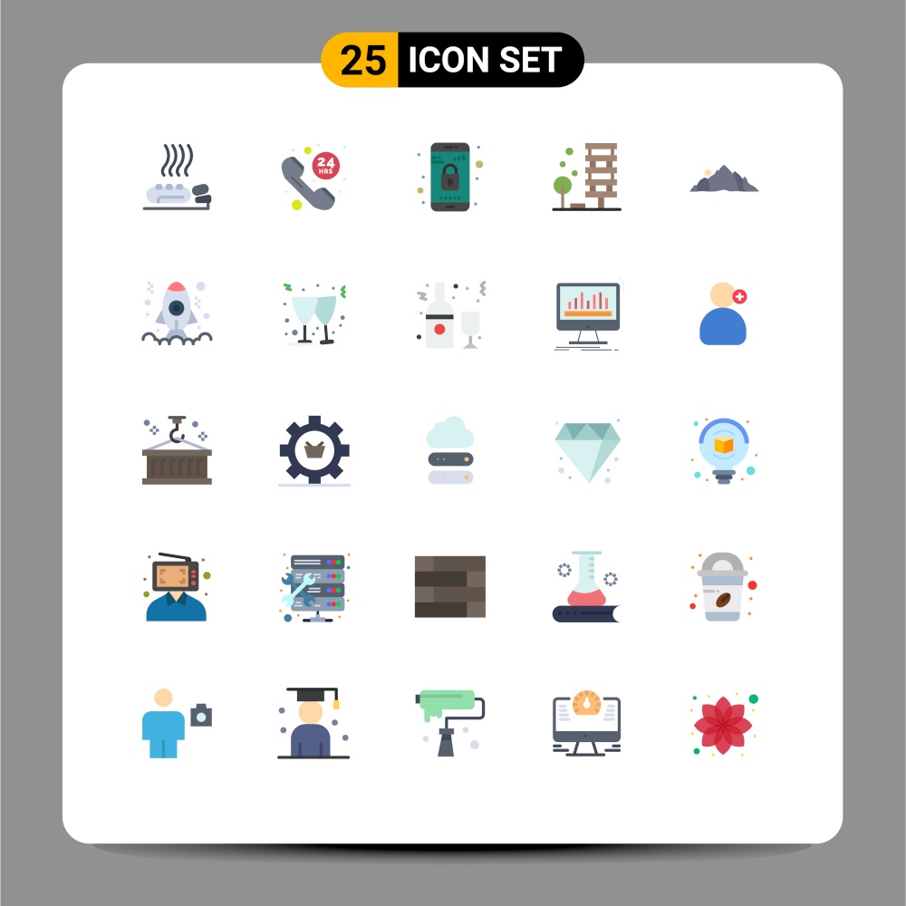 25 Creative Icons Modern Signs and Symbols of environment, building, support, architecture, phone Editable Vector Design Elements