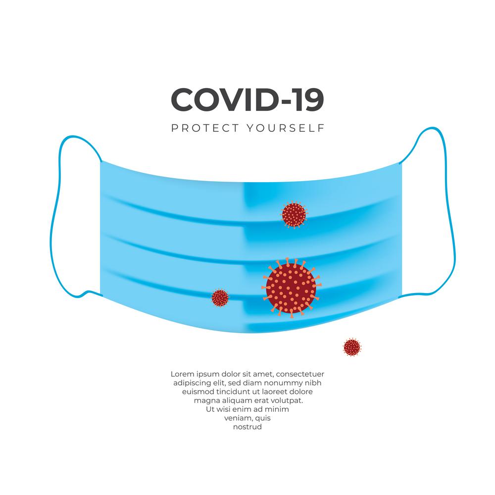 COVID-19 Protection banner with the Vector Mask