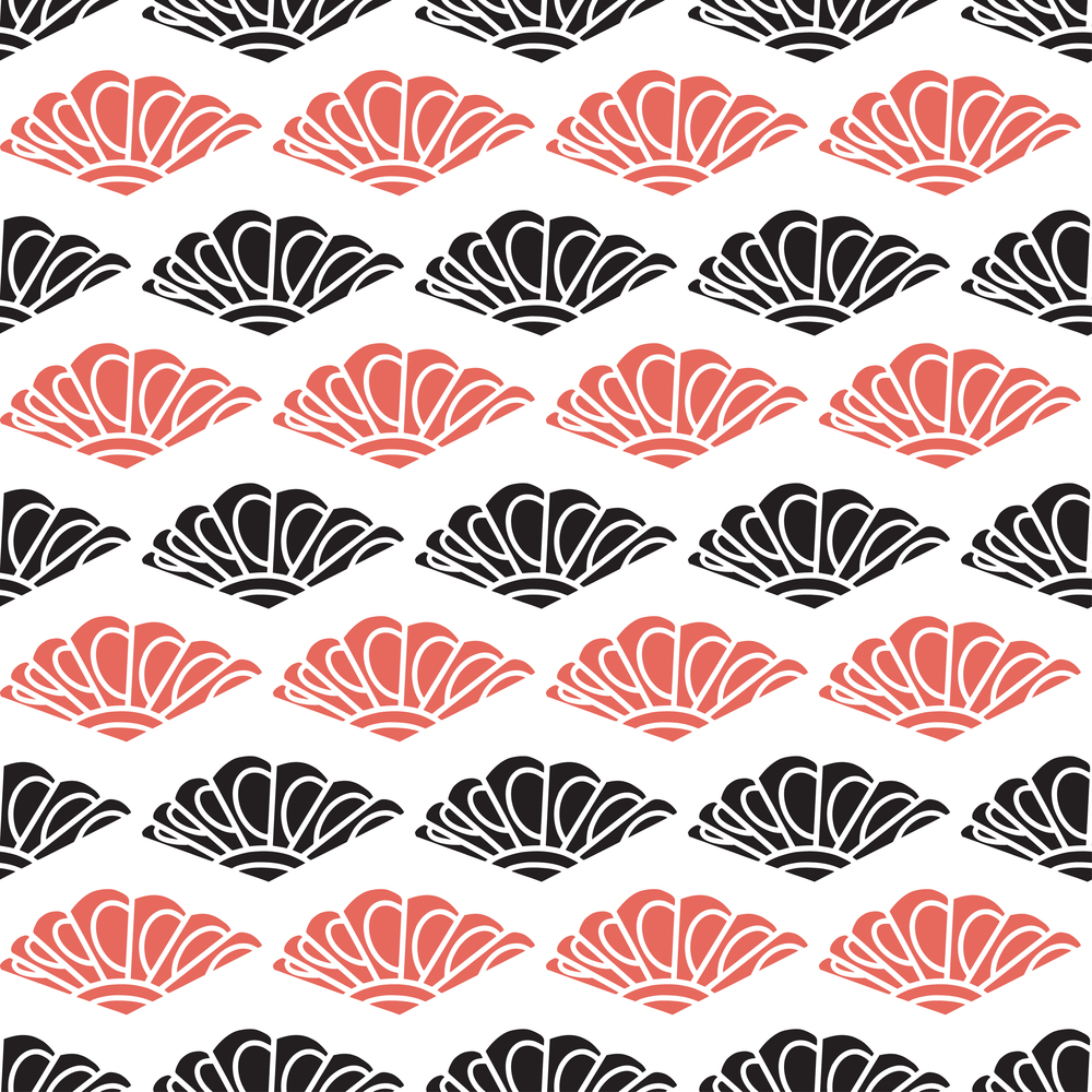 Modern seamless pattern in red and black colors. Modern seamless pattern in red and black colors.