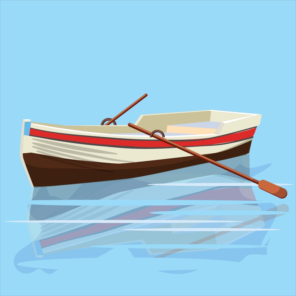 Boat, paddle, banner vector illustration cartoon style. Boat, paddle, banner, vector illustration, cartoon style, isolated