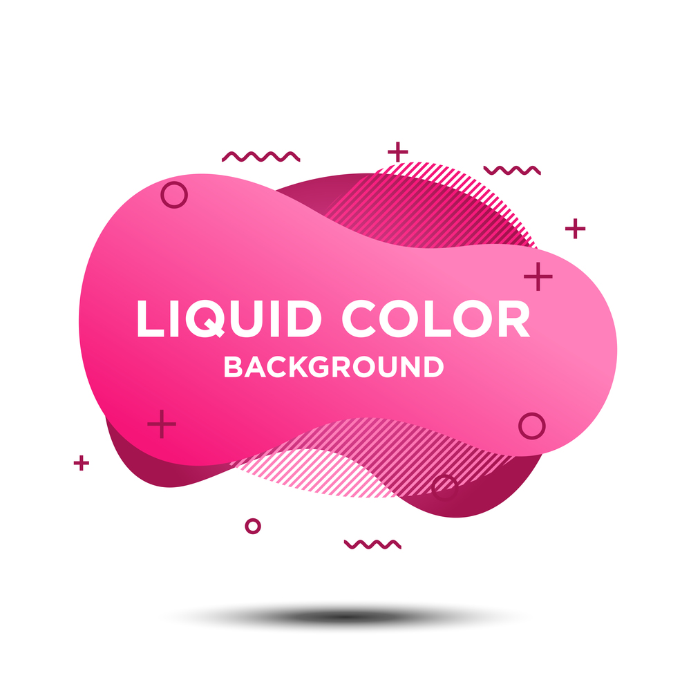 Modern pink color abstract geometric liquid banner flat illustration design EPS 10