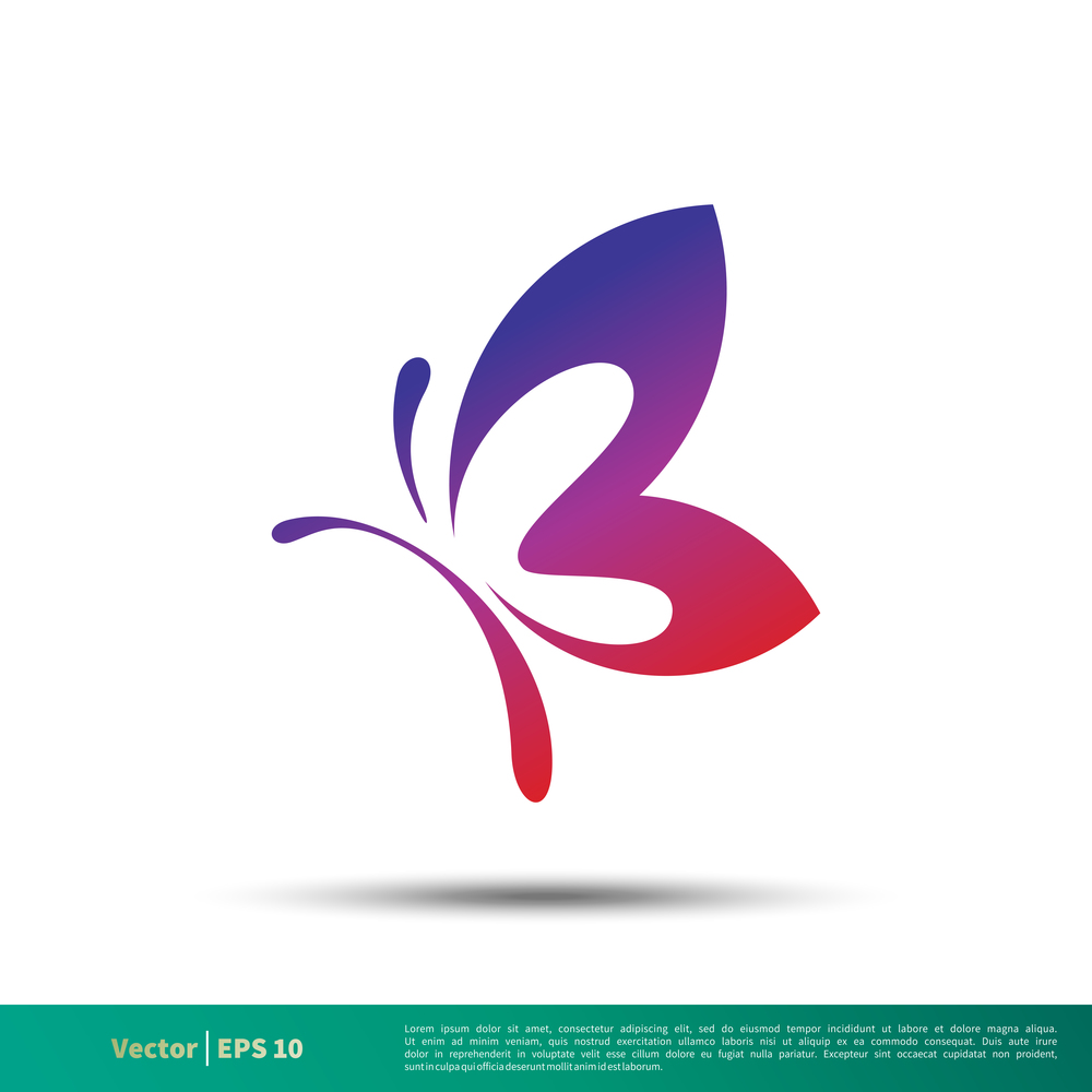 Colorful Wings Beauty Butterfly Vector Logo Template Illustration Design EPS 10.