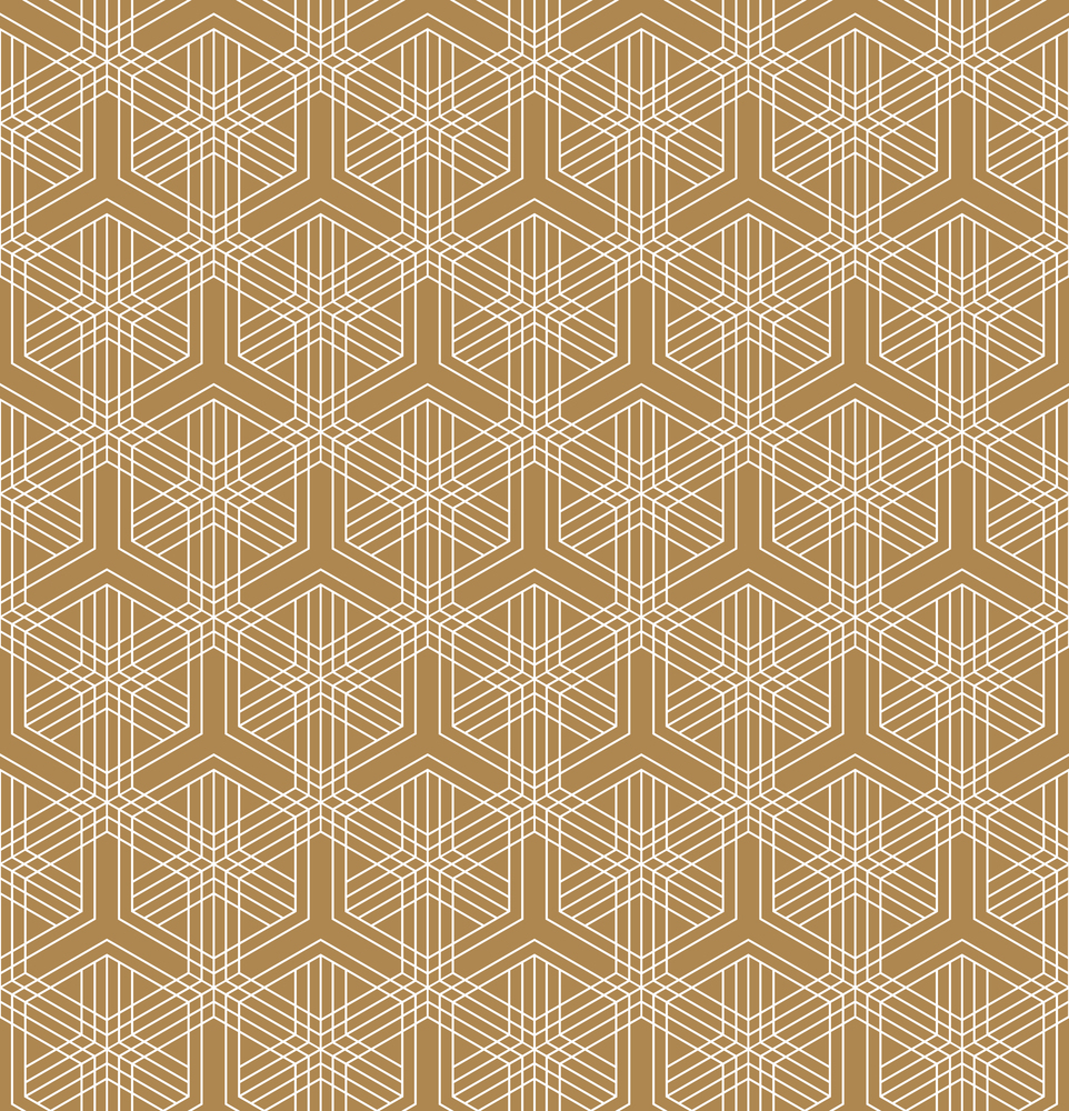 Seamless abstract pattern based on Japanese ornament Kumiko.Gold background color.White pattern layer.. Seamless abstract pattern based on Japanese ornament Kumiko
